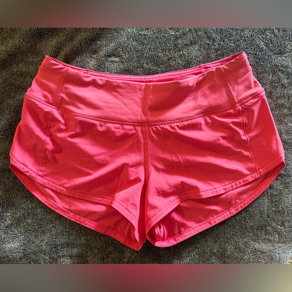 Lululemon Speed Up Running Shorts 2.5” • Size 2 PINK